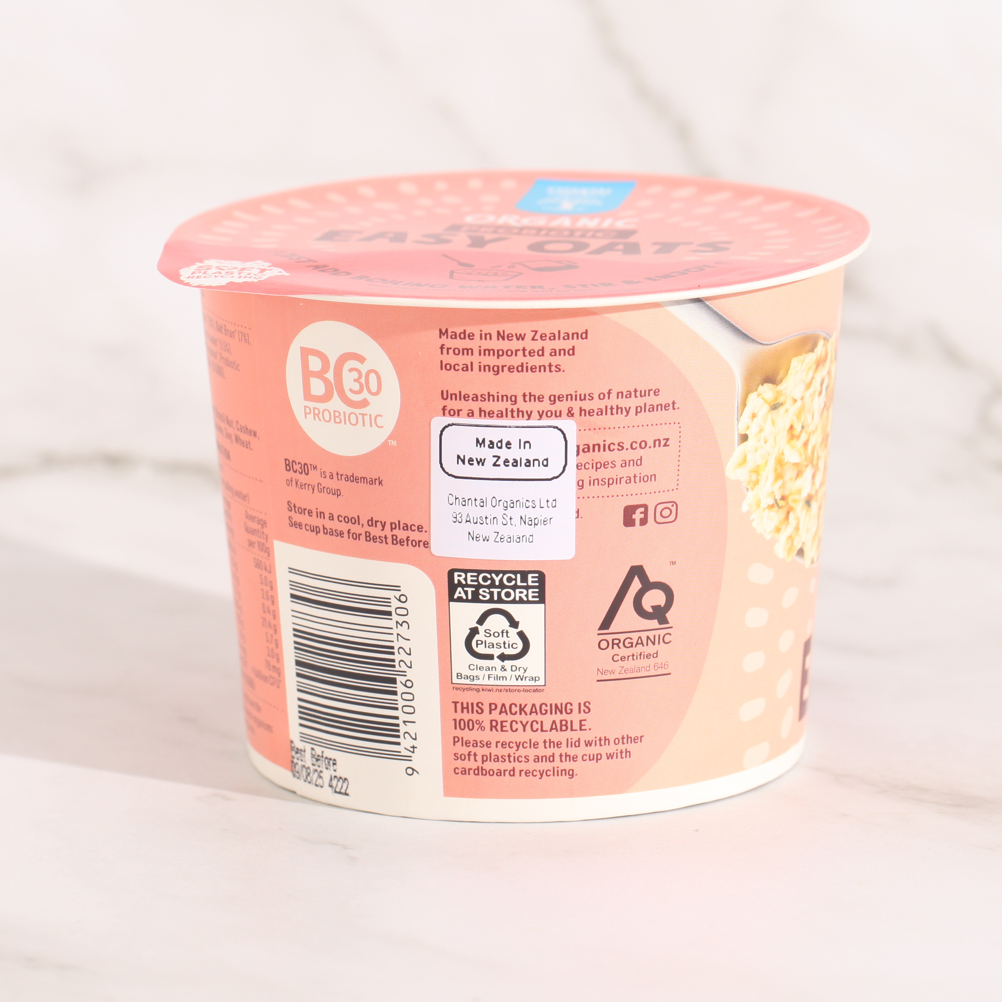 Probiotic Easy Oats Maple & Maca - Chantal Organics